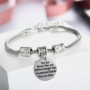Beautiful Silver Inspirational Charm Bracelet